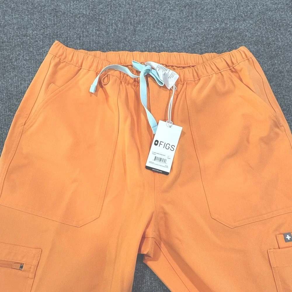 Figs Cairo Cargo Men's Sz LT NWT Orange Creamsicle Scrub Pants